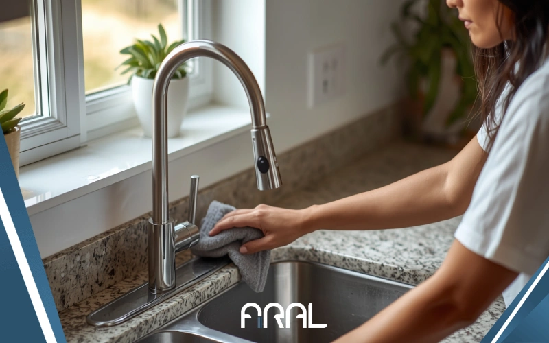 نصب فیلتر آب و خشک کردن شیرآلات برای جلوگیری از جرمگیری